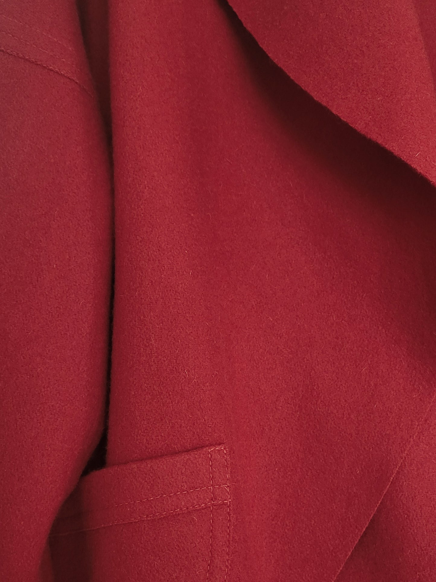 Veste Lola longue en laine avec poches