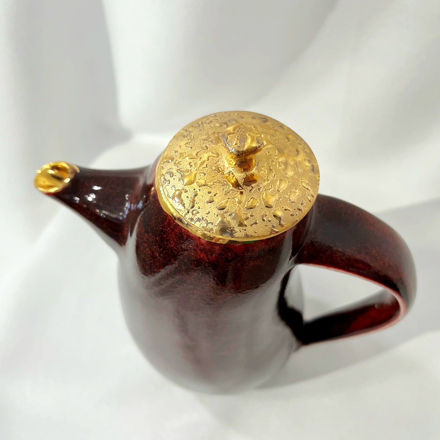 Purple and 23K Gold Teapot - Pauline Pelletier