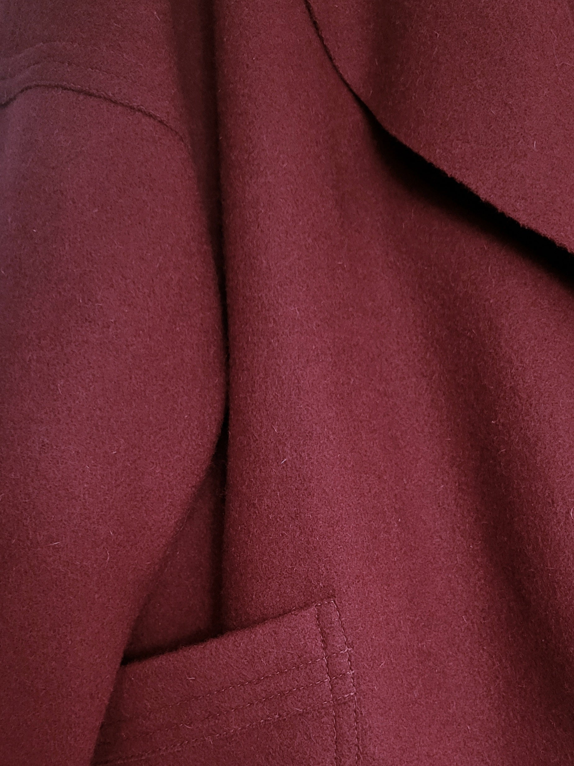 Veste Lola longue en laine avec poches