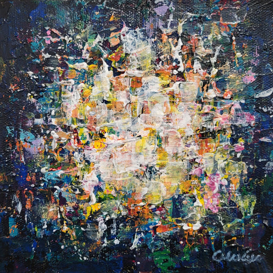 "Reflet d'âme" tableau 6 x 6 à l'acrylique