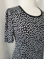 Robe Michelle imprimée, manche à pli rond