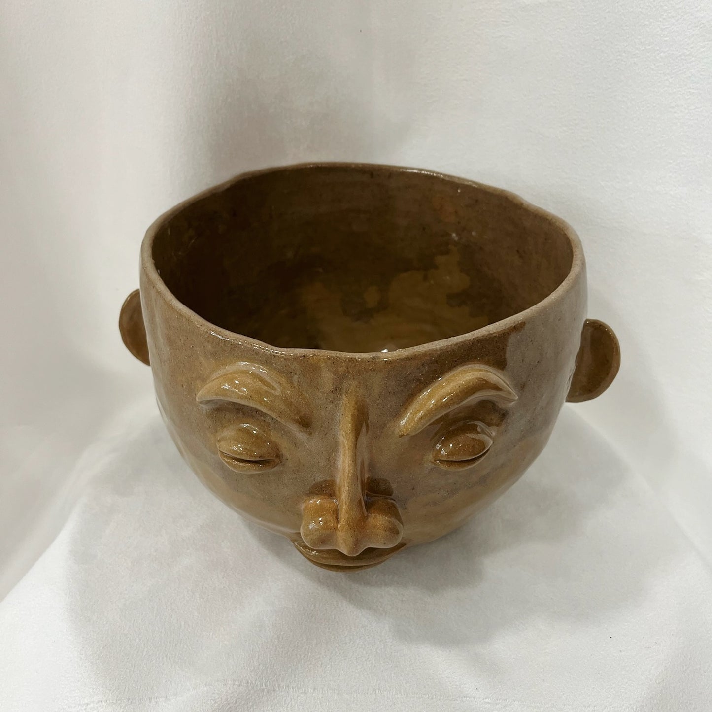 Cache pot visage - Marie Rancourt céramiste