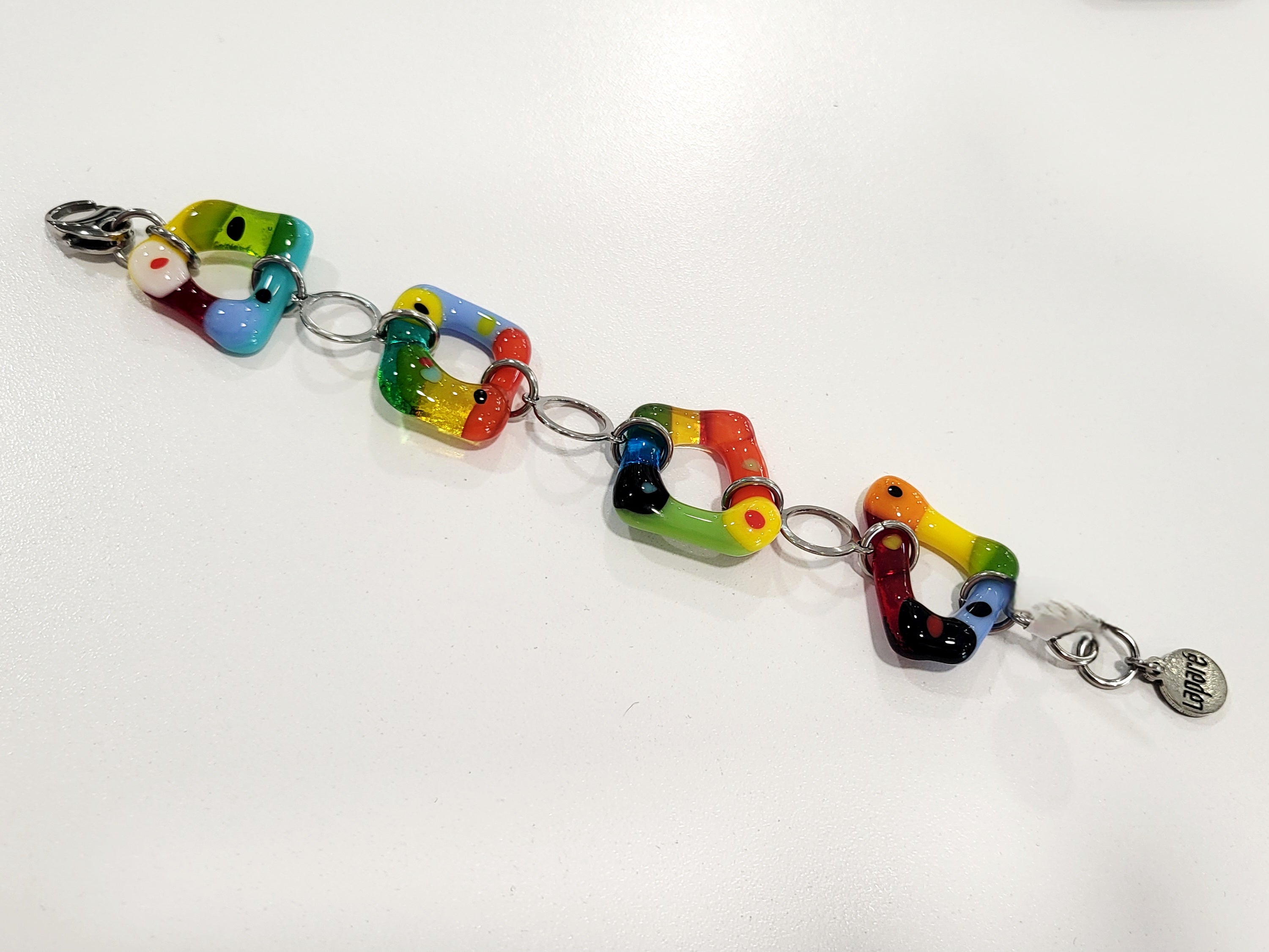 Bracelet ajustable en verre fusionné - Laparé bijoux