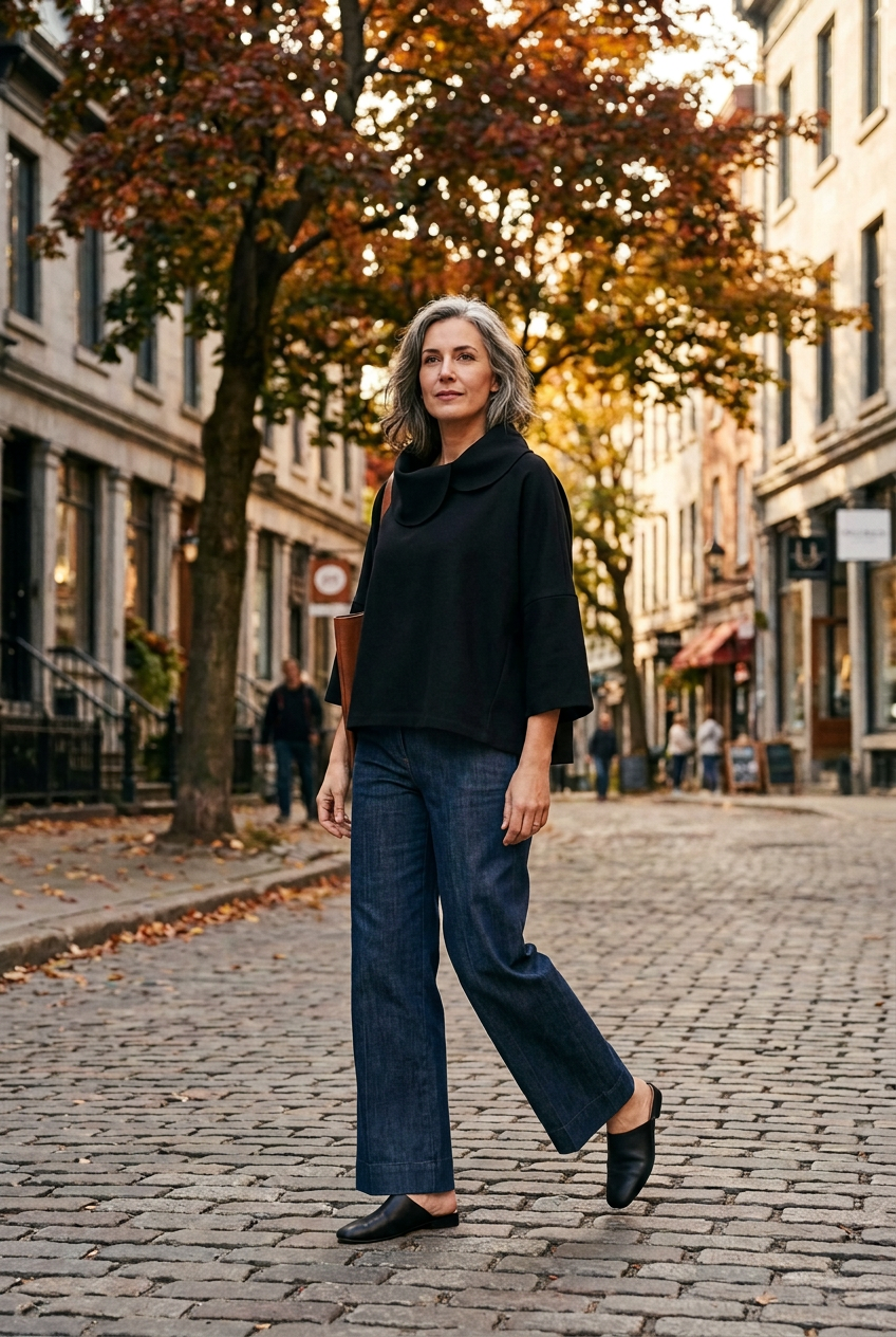 Pèlerine, veste pour femme en pure laine noire, très légère