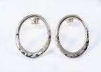 Boucles d'oreilles 0217 ovales en argent - Christine Mercier atelier-boutique