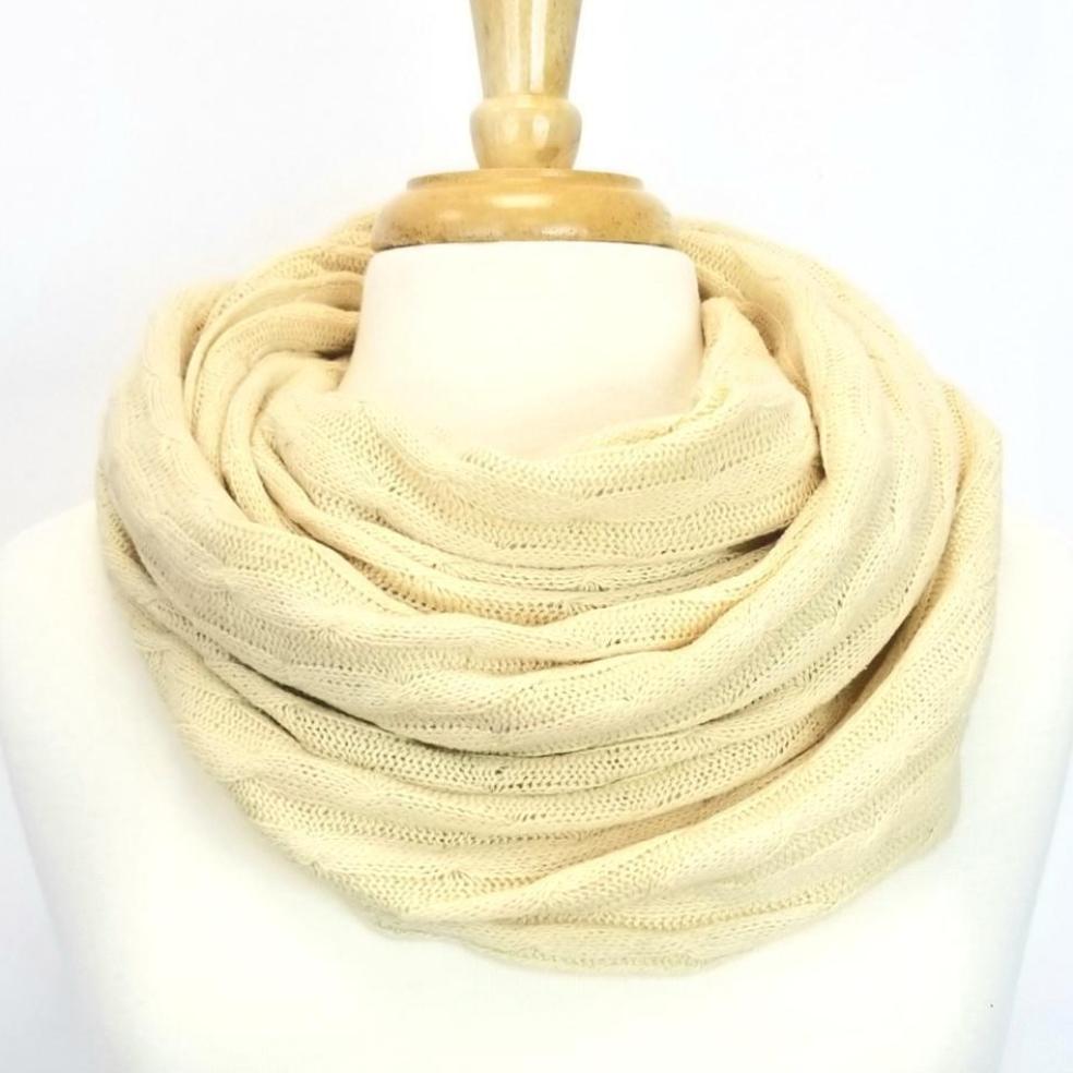 Foulard circulaire unisexe en tricot de soie naturelle. - Christine Mercier atelier-boutique
