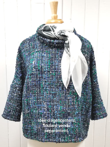 Pèlerine en lainage Chanel - Christine Mercier atelier-boutique