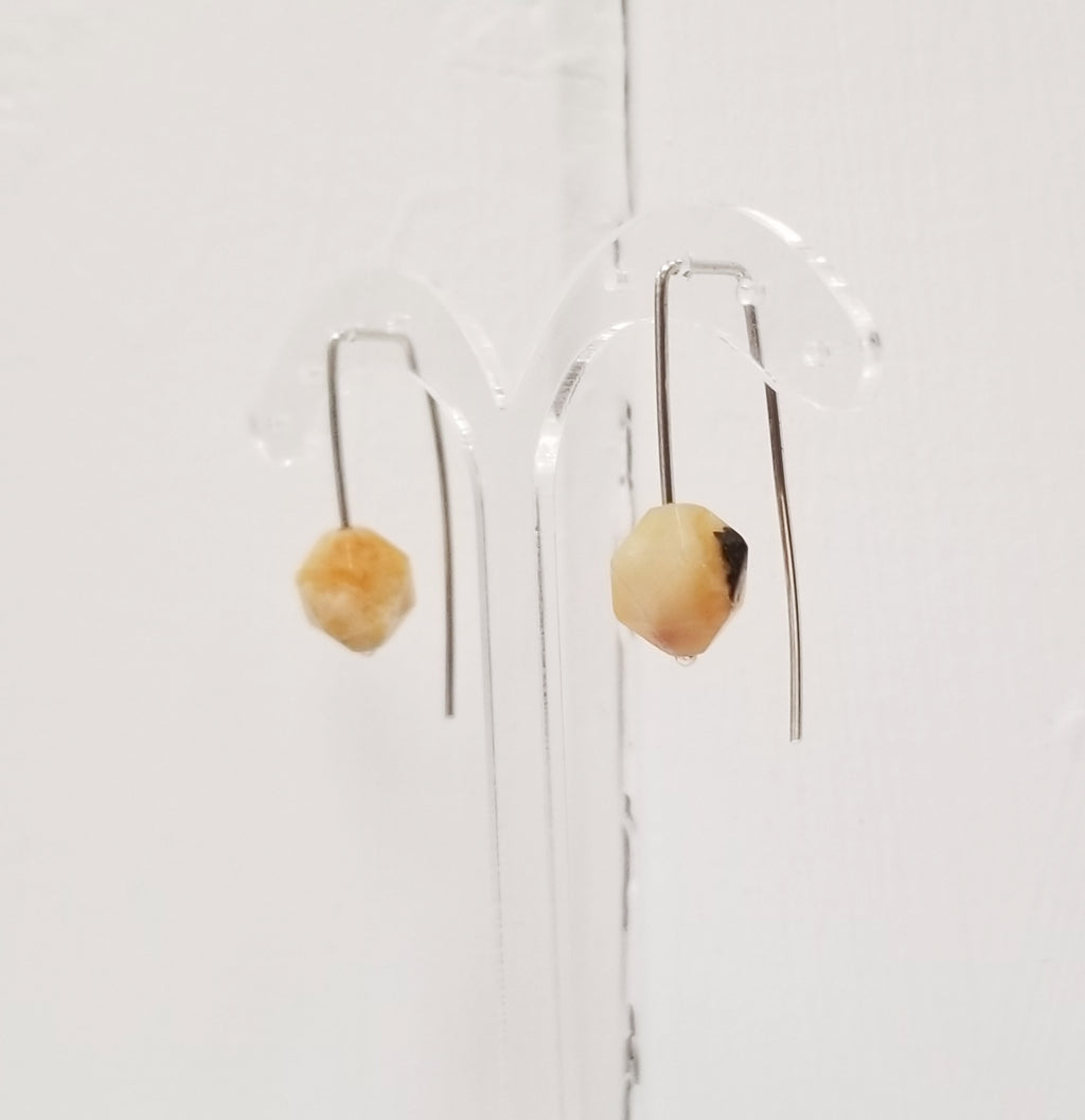 Boucles d'oreilles en argent et amazonite. - Christine Mercier atelier-boutique