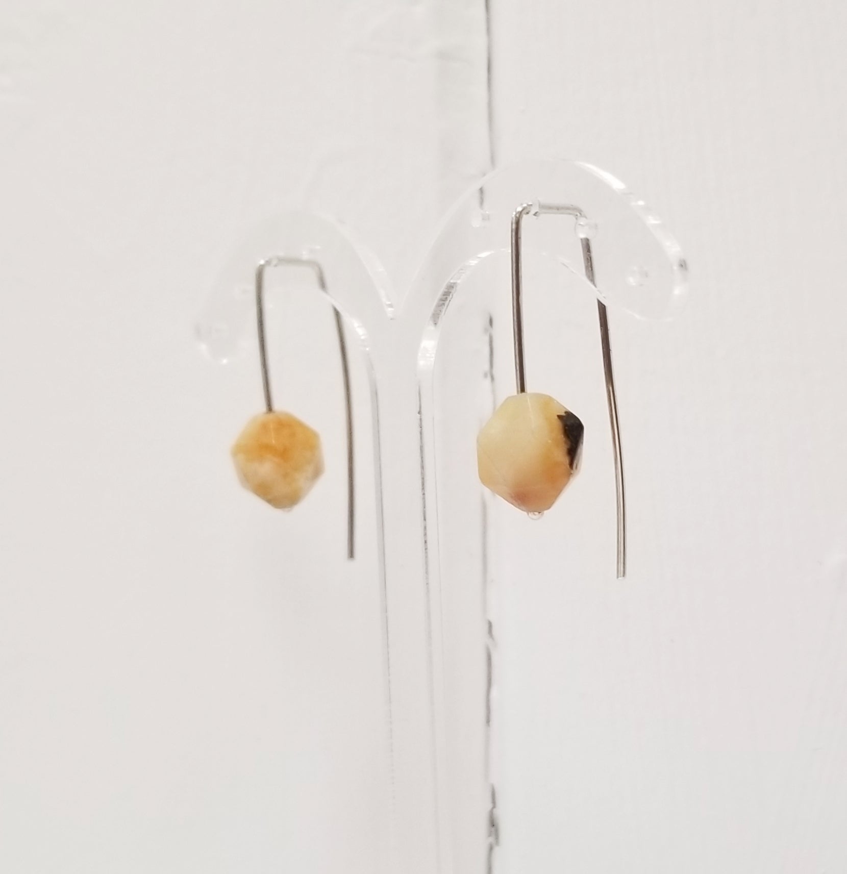 Boucles d'oreilles en argent et amazonite. - Christine Mercier atelier-boutique