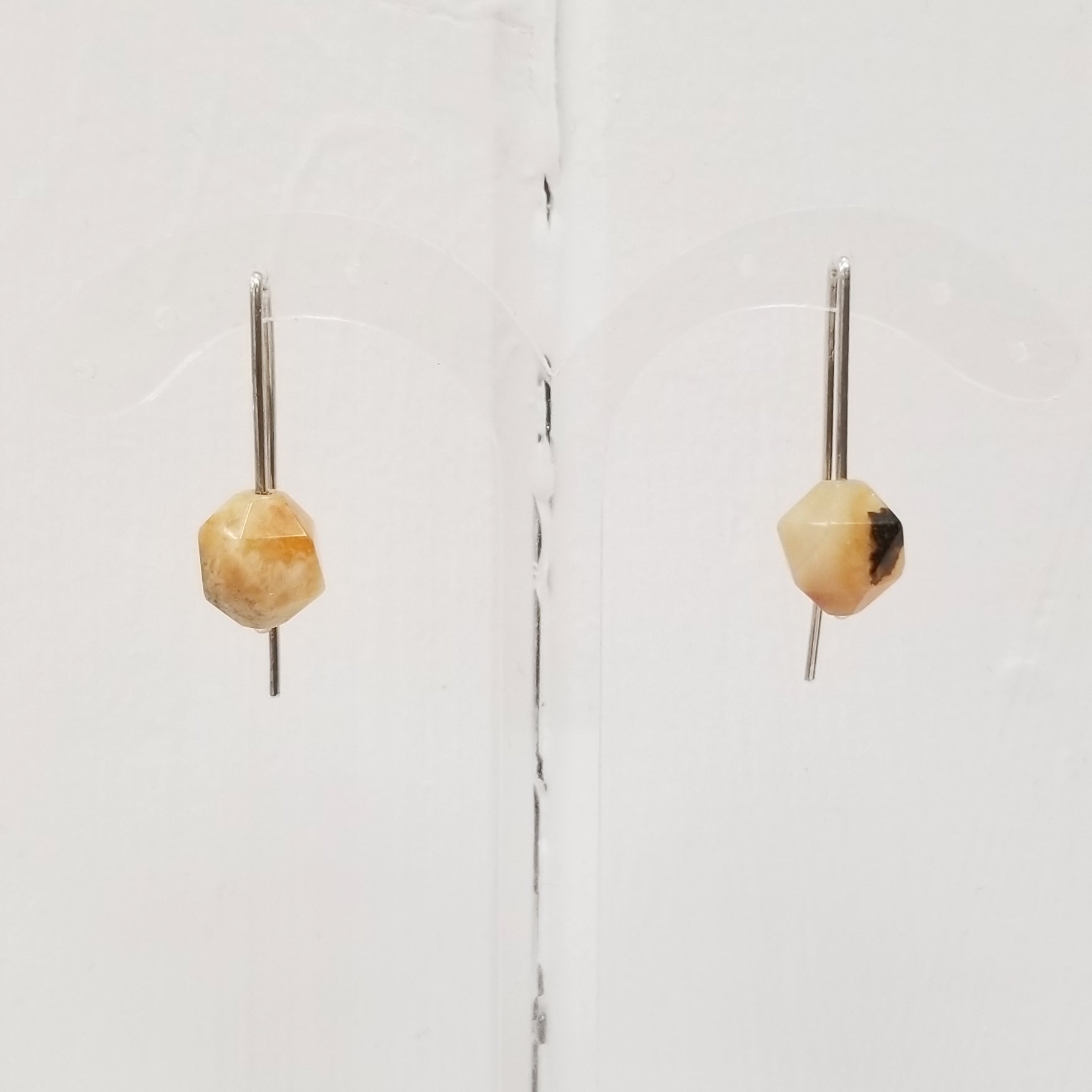 Boucles d'oreilles en argent et amazonite. - Christine Mercier atelier-boutique