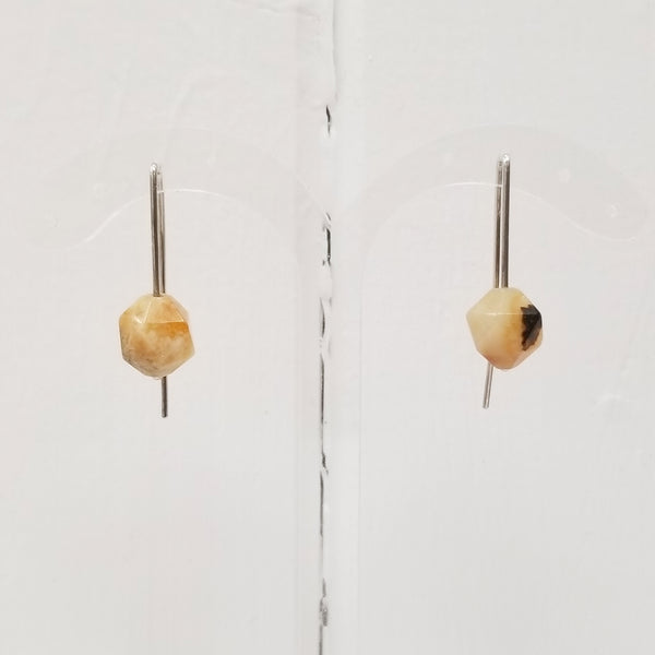 Boucles d'oreilles en argent et amazonite. - Christine Mercier atelier-boutique
