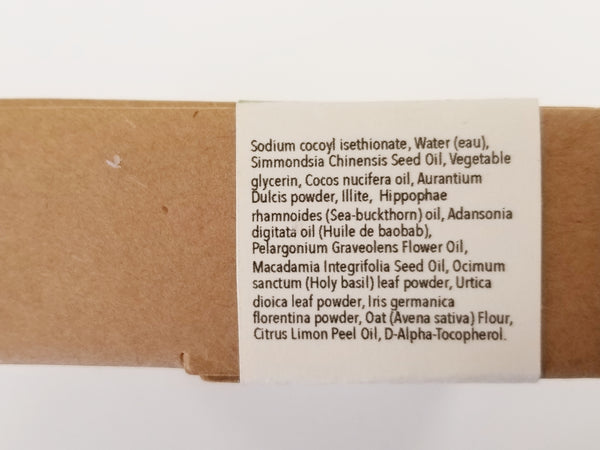 Shampooing solide, cheveux gras