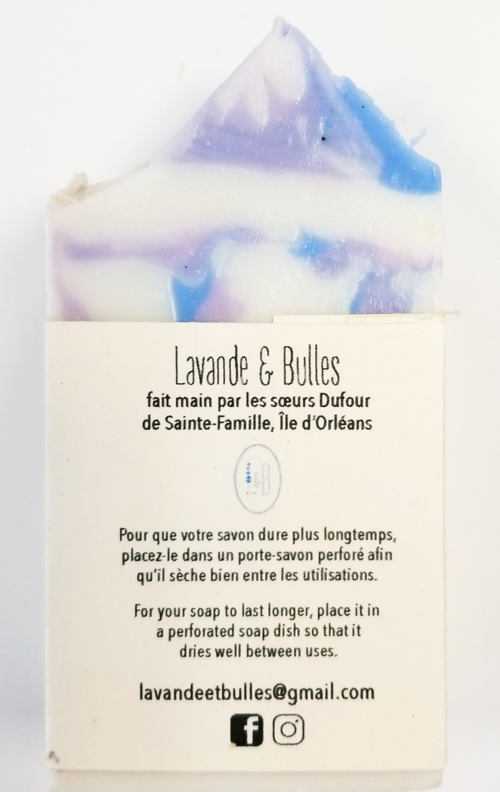 Savon "Trouver son bonheur" pois de senteur - Christine Mercier atelier-boutique