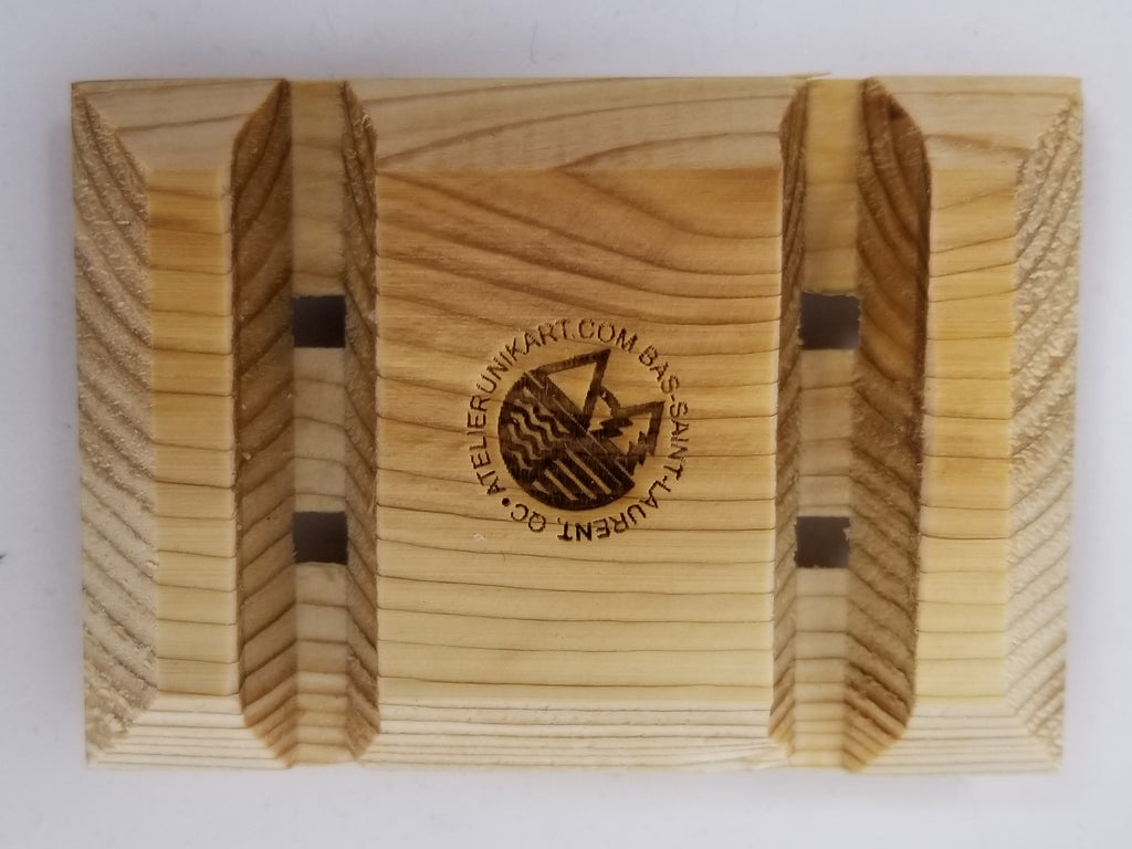 Porte-savon en bois huilé de Atelier Unik-Art - Christine Mercier atelier-boutique