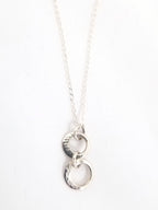 Collier en argent, pendentif à 2 anneaux. 0717 - Christine Mercier atelier-boutique