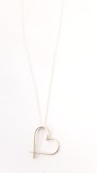 Collier à pendentif "coeur" en argent