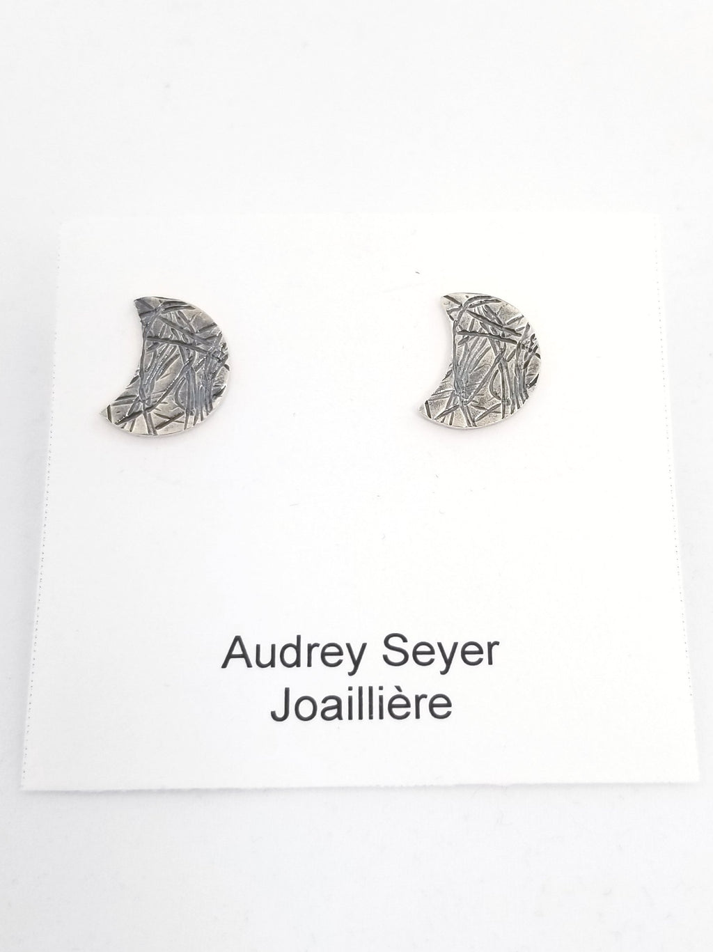 Boucles d'oreilles H200 "lunes" en argent - Christine Mercier atelier-boutique