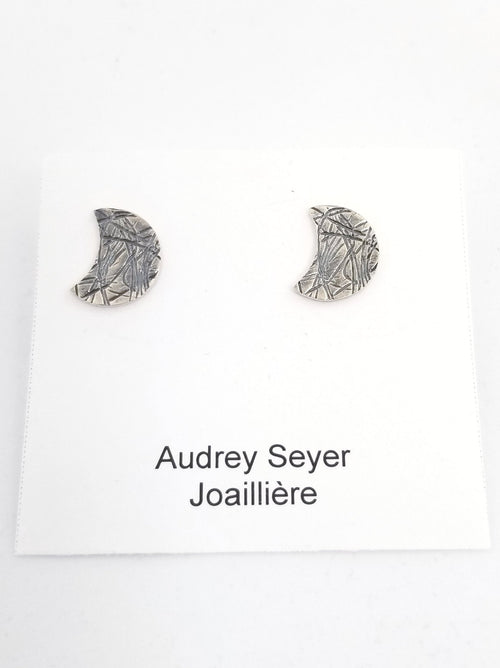 Boucles d'oreilles H200 "lunes" en argent - Christine Mercier atelier-boutique