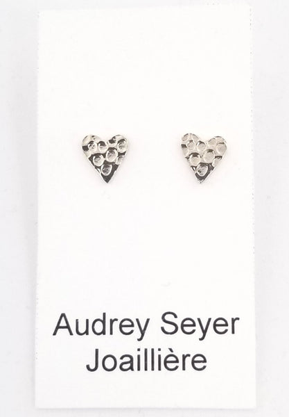 Petites boucles d'oreilles "coeurs" en argent CO02