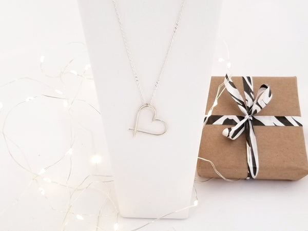 Collier à pendentif "coeur" en argent