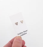 Petites boucles d'oreilles "coeurs" en argent CO-02 - Christine Mercier atelier-boutique