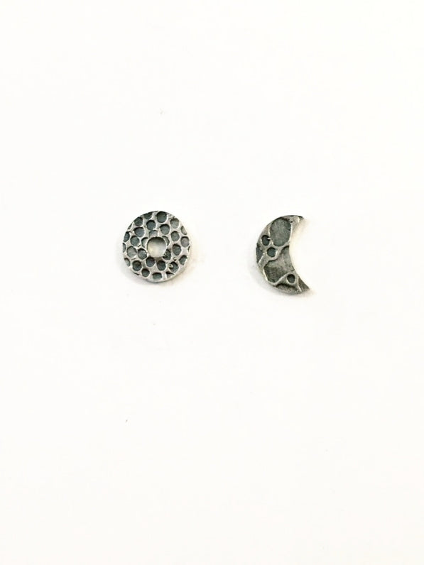 Boucles d'oreilles trio minimaliste en argent. TR04 - Christine Mercier atelier-boutique