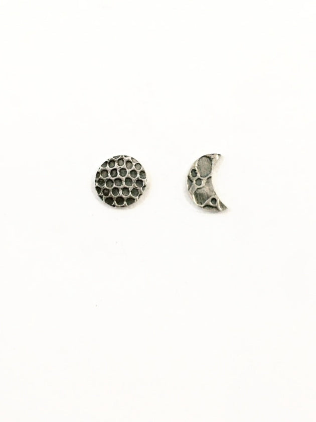 Boucles d'oreilles trio minimaliste en argent. TR04 - Christine Mercier atelier-boutique