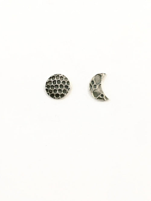 Boucles d'oreilles trio minimaliste en argent. TR04 - Christine Mercier atelier-boutique