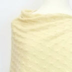 Poncho court et asymétrique en tricot de soie naturelle. - Christine Mercier atelier-boutique