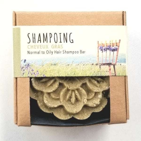 Shampooing solide, cheveux gras