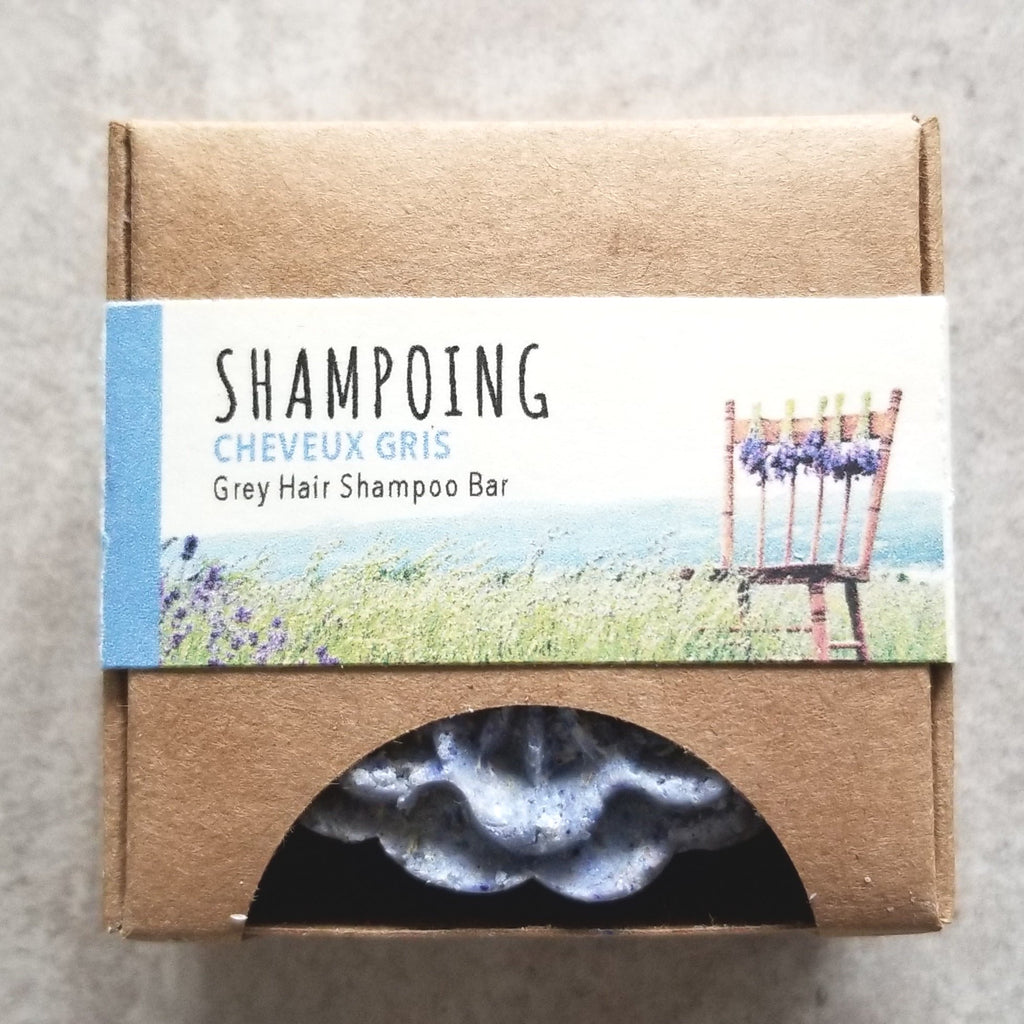 Shampooing solide, cheveux gris - Christine Mercier atelier-boutique