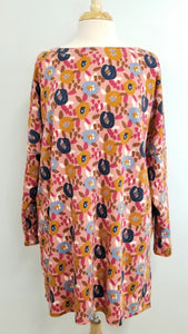 Robe/tunique "Nadine" en taille unique, fleuri naïf