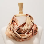 Foulard circulaire à imprimé romantique - Christine Mercier atelier-boutique