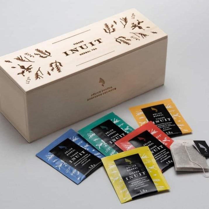 Coffret cadeau de 35 sachets de tisane, 5 mélanges différents 