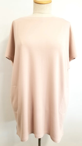 Robe/tunique "Nadine" à manches courtes en taille unique, choix de 6 couleurs