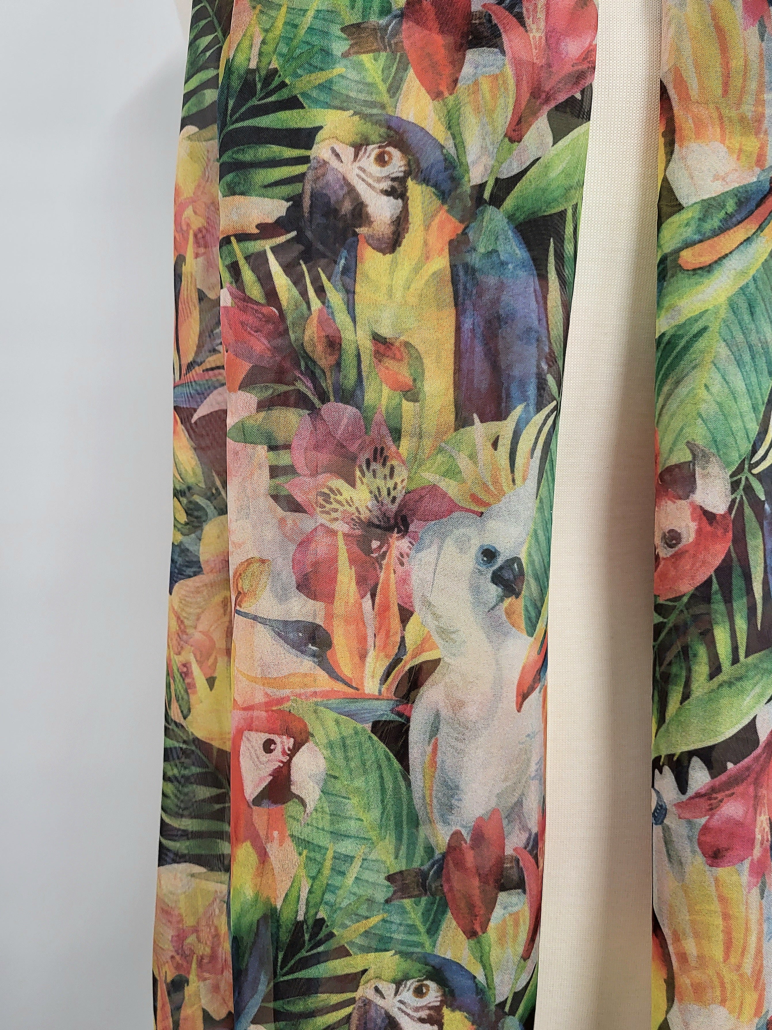 Foulard imprimé perroquets