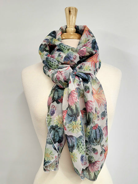 Foulard imprimé cactus