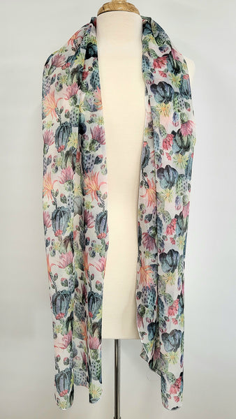 Foulard imprimé cactus