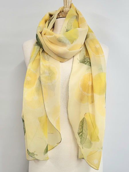 Foulard imprimé citrons
