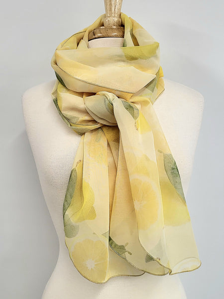 Foulard imprimé citrons