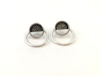 Boucles d'oreilles PE21-01 vestes d'oreilles rondes en argent. - Christine Mercier atelier-boutique