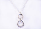 Collier en argent, pendentif à 2 anneaux. 0717 - Christine Mercier atelier-boutique