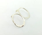 Boucles d'oreilles 0217 ovales en argent - Christine Mercier atelier-boutique
