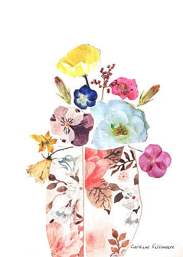 Cartes de souhaits ''Fleurette Lafleur'', ensemble de 5