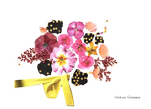 Cartes de souhaits ''Fleurette Lafleur'', ensemble de 5