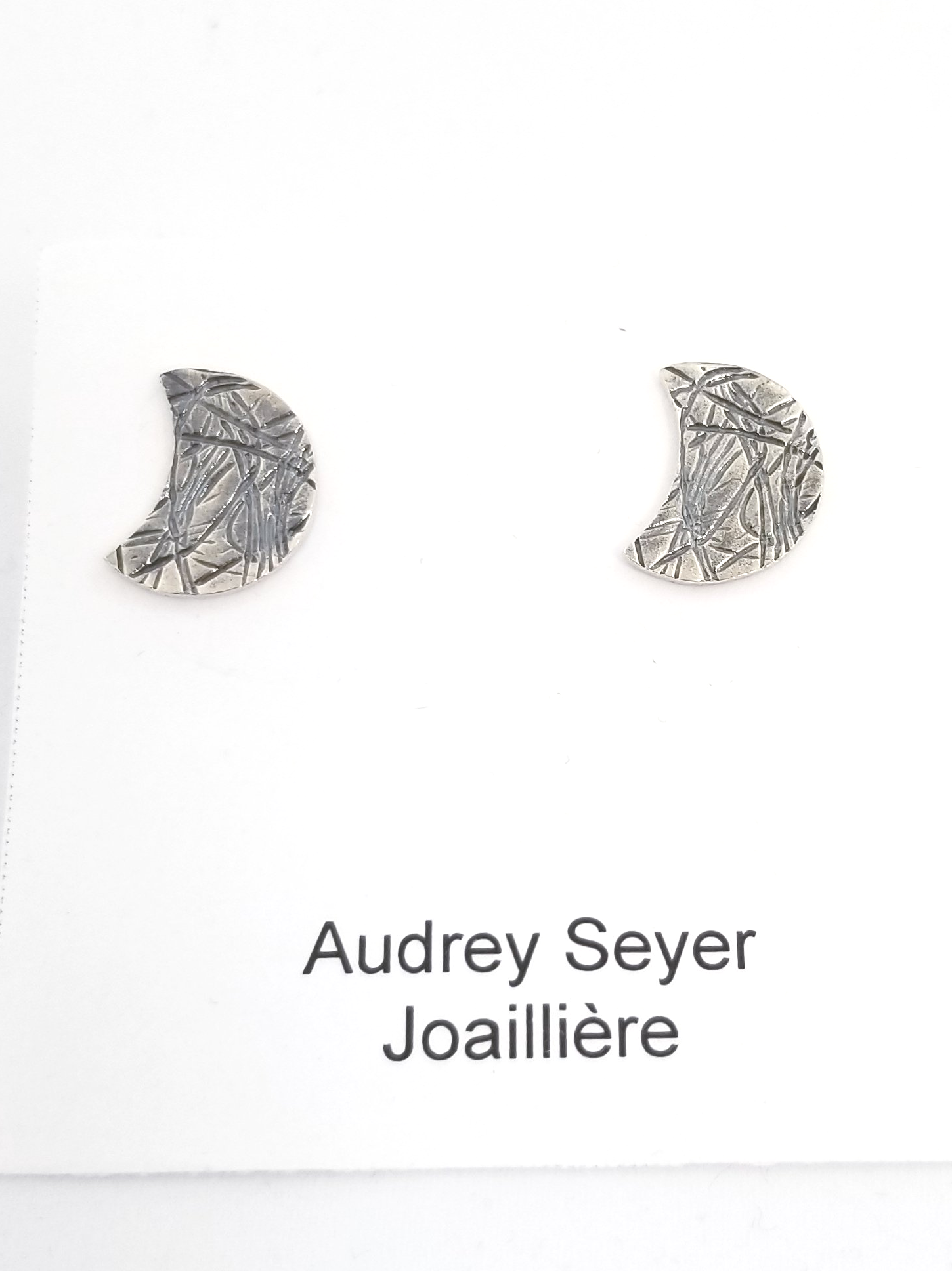Boucles d'oreilles H200 "lunes" en argent - Christine Mercier atelier-boutique