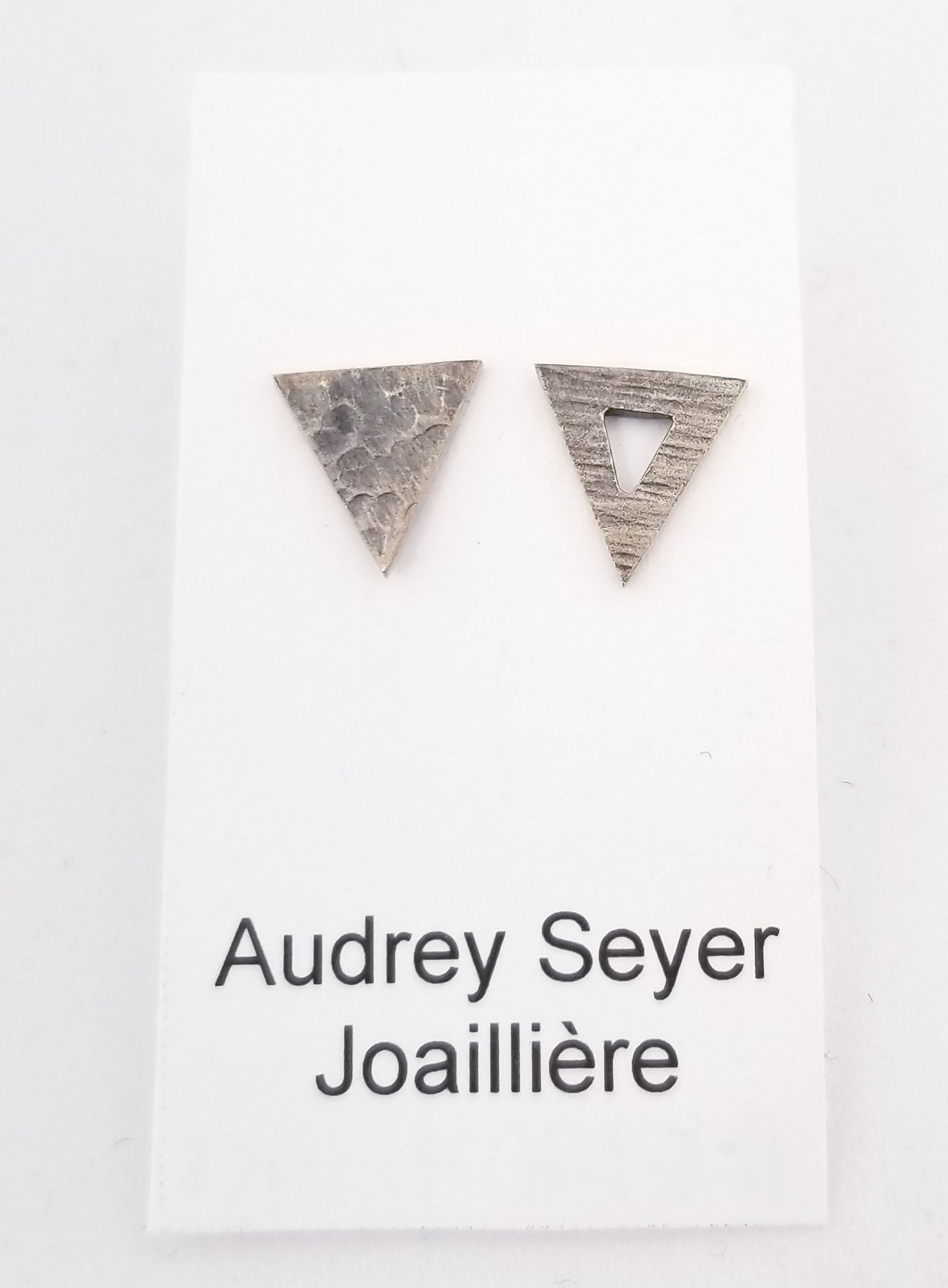 Boucles d'oreilles E1704 "triangles" en argent
