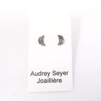Petites boucles d'oreilles "lunes" en argent - H195 - Christine Mercier atelier-boutique