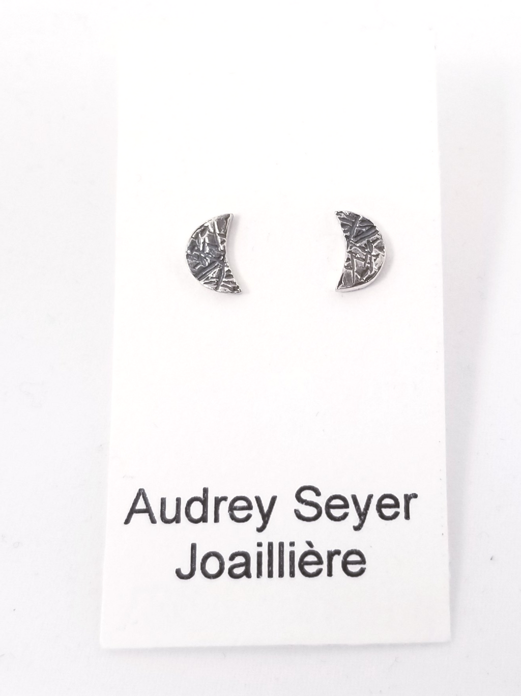 Petites boucles d'oreilles "lunes" en argent - H195 - Christine Mercier atelier-boutique