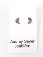 Petites boucles d'oreilles "lunes" en argent - H195 - Christine Mercier atelier-boutique